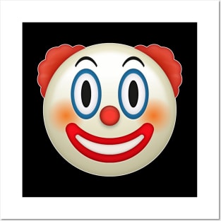 Clown Face Emoji Posters and Art